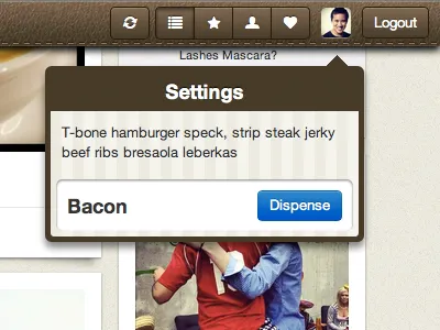 Pinstagram Popover app bootstrap brown css popover web