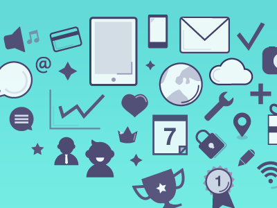 Iconwork design gamification icon icons networking ui ux work