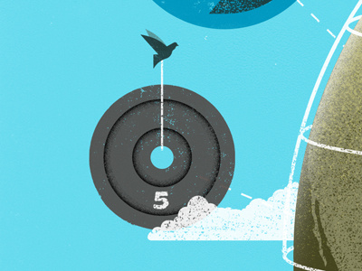 Weight bird clouds illustration pigeon poster weight