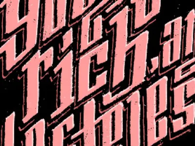 Young, rich, and tasteless. hand type pusha t typography