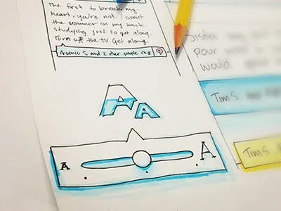 Working Into The Sunset copic mocks paper pencil pens ui