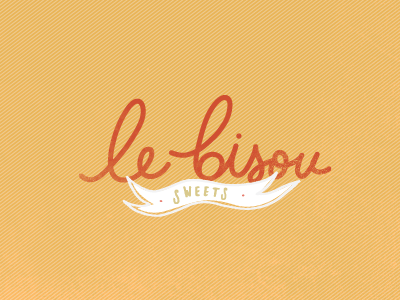 Le Bisou branding concept hand drawn logo