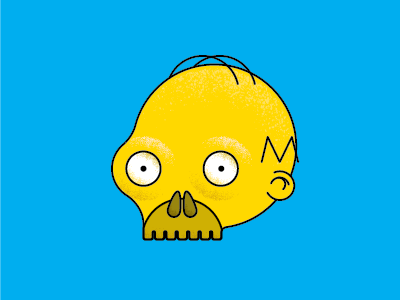 Skull a day #10 homer illustration simpsons skull