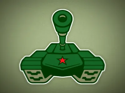 Hockey Team Tank Logo branding emblem green hockey illustration logo perspective sports star tank vector