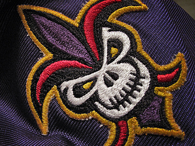 Crescent City Curse athletics basketball crescent city curse fleur de lis hornets jester logo new orleans skull sports voodoo