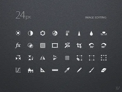 24px Iconset for Image Editing editing icon set icons iconset image tools