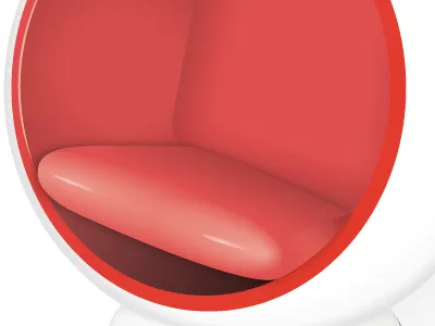 Ball chair chair vector