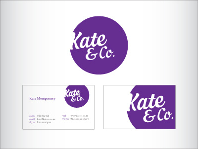 Finalised Kate & Co branding branding freelance identity logo logotype script typography