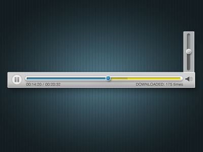 Podcast Player photoshop player podcast ui volume