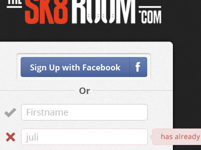 Sk8room sign up facebook connect login sign up skates