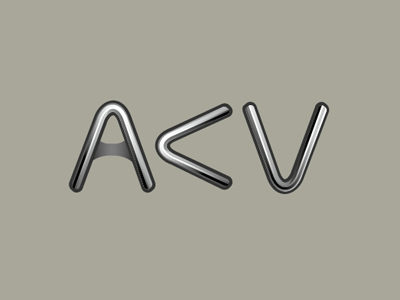 new one identity logotype metal