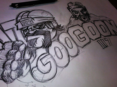 Goon 117 illustration sketch