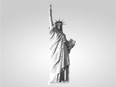 Statue of sound liberty liberty mic microphone sound statue