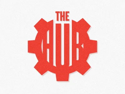 theHUB branding illustration logo mark texture