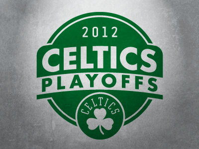 Celtics 2012 Playoff Logo basketball boston celtic celtics futura green identity logo nba playoffs sports type typography