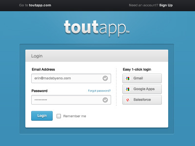 Electric blue login blue fields form input login sign up ui web web app web design