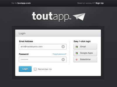 Login option 2 blue fields form input login sign up ui web web app web design