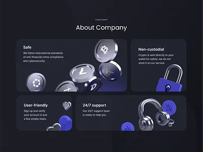 About Company 3d branding btc crypto graphic design hammet headphones ill illustration lock ui