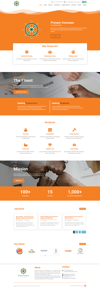 HR Consultancy/Employment Agency - Website Design agency consultancy design employment hr human resource template uiux ux web design webpage website