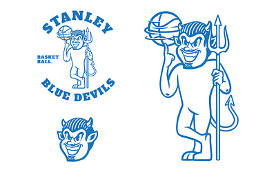 The Blue Devil branding graphic design logo