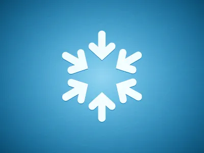 Where is snow? arrows logo snowflake