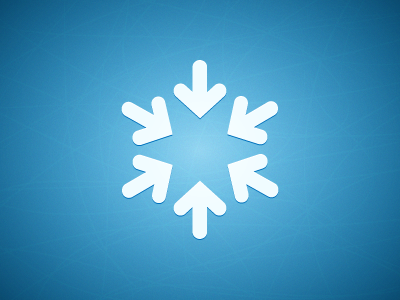 Where is snow? arrows logo snowflake