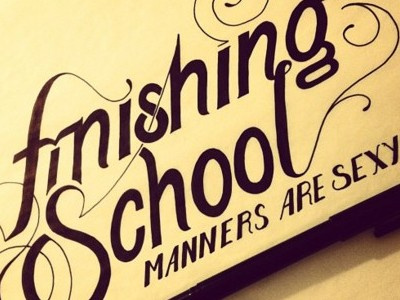 Finishing School handlettering ink typography