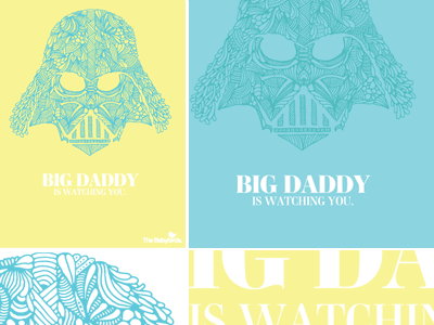 Big Daddy Is Watching You darth vader graphic design illustration poster poster design star wars