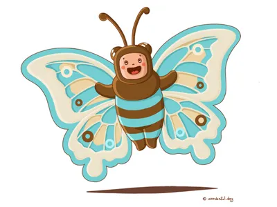 Alphabet «B» – Butterfly alphabet butterfly