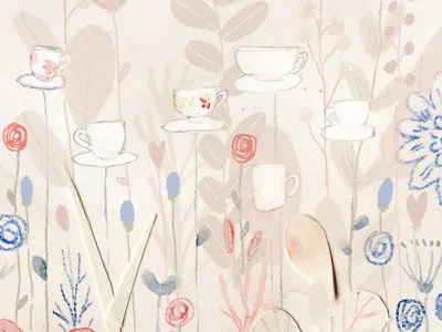 Tea garden, part 2 illustration