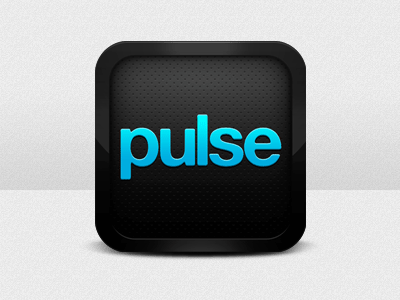 Pulse News icon facelift black blue facelift icon ios mosaic news plastic pulse