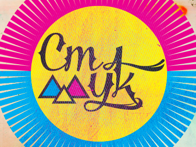 Cmyk branding brush circle cmyk color design logo triangle