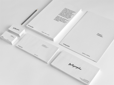 Autographa Brand bran design brand branding business card catalogue corporate corporate identity envelope fresh handwritten identity letterhead logo logo design luxurious minimal minimalist modern pencil visual visual identity