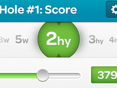 Club Selector club golf iphone selector slider ui