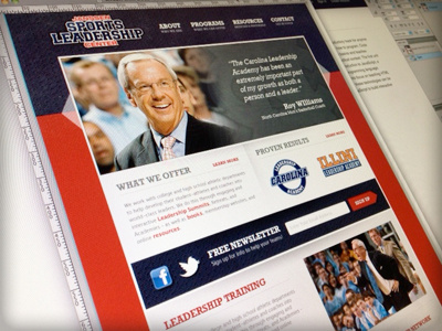 Sports Leadership coaches college design interface sports web design website