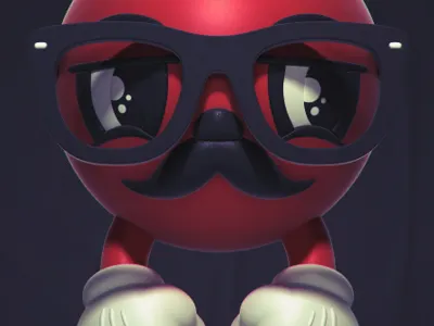 Kyle the Bomb 2d 3d bomb character concepts illustration jthree red shinbone vector