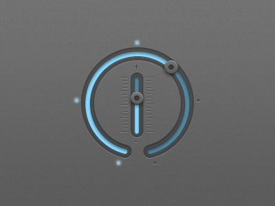 Volume control slider thingy blue control dark slider volume