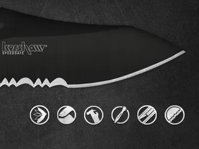 Updated background icons knife metal texture