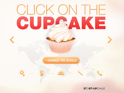 Homepage button cupcake homepage illustration website