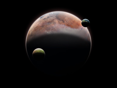 Dejiliaa, Bansheh & Draal digital art exploration joe vains photoshop planet space space art