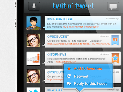 Twit'o'Tweet UI app ipad iphone twitter ui universal user experience user interface ux