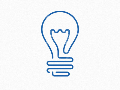 Lightbulb icon blue icon lightbulb line stroke