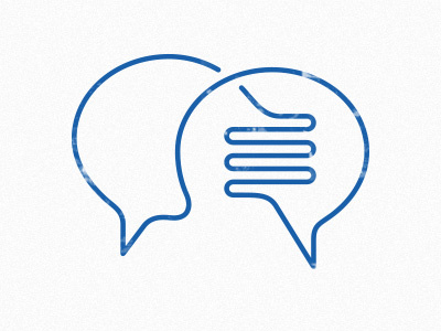 Communication icon blue chat communication icon line message stroke