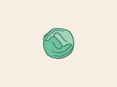 Logo Concept circle earth hands