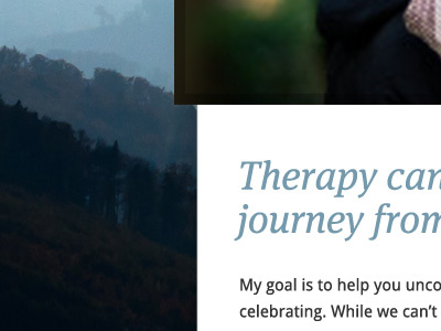 Psychology blue photography website