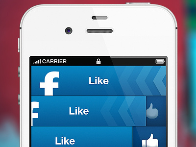 Swipe ² Like blue facebook like mobile phone social swipe ui ux