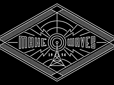 Waves badge logo radio seal