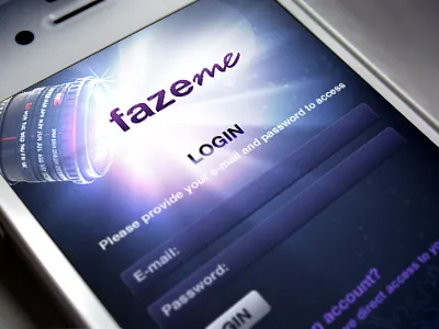 iPhone camera designer football iphone iphone app login login screen purple ui