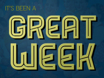 Great Week bender navy noise orange texture typography