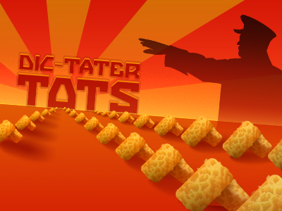 Dic-tater tots illustration photoshop tater tots